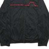 ADIDAS Mens Black & Burgundy Track Jacket M Polyester Zip Sportswear