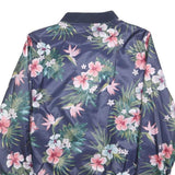 JACK WOLFSKIN Womens Blue Floral Bomber Jacket S Polyester Lightweight Zip