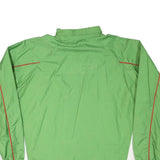 LE COQ SPORTIF Mens Green White XL Nylon Jacket Zip Sportswear Lightweight