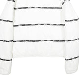 ELLESSE Womens White Jacket UK 6 Polyamide Zip Logo Tape Casual Lightweight