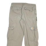 CARHARTT Womens Cotton Blend Beige Relaxed Wide-Leg Trousers W29 L25 Cargo