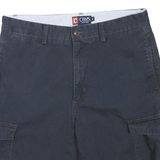 CHAPS Mens Shorts Navy Blue Cargo M W32 Cotton Blend Casual Pockets