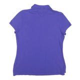 TOMMY HILFIGER Womens Blue Polo Shirt Short Sleeve XL Cotton Blend Casual
