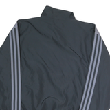 ADIDAS Womens Black & Blue Zip Jacket UK 10 Polyester Track Sports Casual