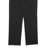 PIERRE CARDIN Mens Black Regular Straight Trousers W35 L30 Classic Zip Closure