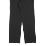 PIERRE CARDIN Mens Black Regular Straight Trousers W35 L30 Classic Zip Closure