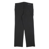 PIERRE CARDIN Mens Black Regular Straight Trousers W35 L30 Classic Zip Closure