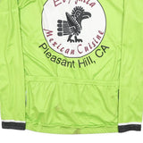 JAKROO Mens Green Cycling Jersey XL Long Sleeve Zip Up Full Front Logo Print