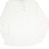 NIKE Womens White Pullover Hoodie L Lightweight Nylon Hooded Sweatshirt