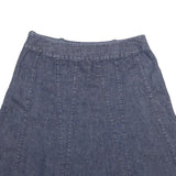 ANN TAYLOR Womens Blue Denim A-Line Knee Length Cotton Blend Skirt L Casual