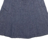 ANN TAYLOR Womens Blue Denim A-Line Knee Length Cotton Blend Skirt L Casual