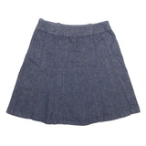 ANN TAYLOR Womens Blue Denim A-Line Knee Length Cotton Blend Skirt L Casual