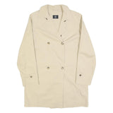BOGNER Womens Beige Cotton Blend Button Jacket S Plain Classic Stylish