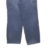 CARHARTT Mens Regular Fit Blue Cotton Blend Zip Trousers W36 L30 Workwear Casual