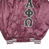 CARDINAL Womens Maroon Satin Jacket M Polyester Button Varsity Style Greek