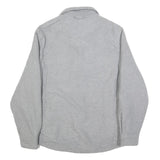 JACHS Mens Grey Wool Blend Shirt Jacket M Wool Button Classic Relaxed Fit