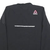 REEBOK Mens Black Grey B3R Print Activewear Jacket S Polyester Zip