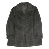 Womens Grey & Pink Checked Button Jacket M Polyester Blend Classic Fit