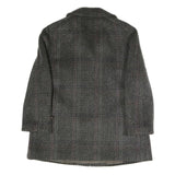 Womens Grey & Pink Checked Button Jacket M Polyester Blend Classic Fit