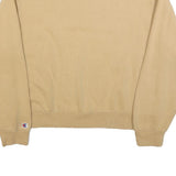 CHAMPION Womens Beige Crew Neck XL Cotton Blend Sweatshirt Pullover