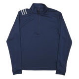 ADIDAS Mens Navy Blue Quarter Zip XS Performance Sweatshirt