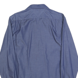 TOMMY HILFIGER Mens Blue Shirt S Cotton Blend Classic Long Sleeve Button Collar