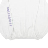 Womens White Sweatshirt M North West Crest Pullover Cotton Blend Casual