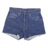 LEVI'S Womens Denim Blue Casual Shorts M W30 Raw Hem Classic Fit