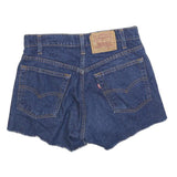 LEVI'S Womens Denim Blue Casual Shorts M W30 Raw Hem Classic Fit