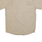 WRANGLER Mens Beige Casual Short Sleeve Shirt M Cotton Blend Utility Pockets