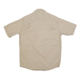 WRANGLER Mens Beige Casual Short Sleeve Shirt M Cotton Blend Utility Pockets