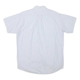 LACOSTE Mens Light Blue Shirt L Cotton Blend Casual Short Sleeve Pocket