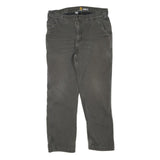 CARHARTT Mens Cotton Blend Grey Regular Fit Straight Leg Lined Trousers W35 L30