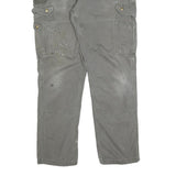 CARHARTT Mens Relaxed Fit Grey Workwear Cargo Trousers W38 L34 Durable Cotton