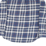 JACHS Mens Blue & White Check Shirt M Cotton Blend Casual Button Front