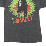 HARD ROCK CAFE Mens Grey Bob Marley Graphic T-Shirt XS Short Sleeve Crew Neck