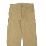CARHARTT Mens Cotton Blend Beige Regular Fit Straight Leg Trousers W32 L30