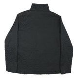 LEVELS Womens Black Quilted Cotton Blend Jacket M Zip Casual Outerwear