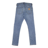CARHARTT Mens Regular Fit Blue Denim Jeans Button W31 L32 Classic Style Casual