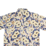 GOOUCH Mens Cream & Blue Floral Cotton Shirt M Summer Casual Beachwear