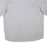WRANGLER Mens Grey Cotton Blend Short Sleeve Shirt L Button Pocket Casual