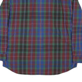 NAUTICA Mens Red & Green Plaid Shirt 2XL Cotton Blend Button Up Long Sleeve
