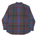 NAUTICA Mens Red & Green Plaid Shirt 2XL Cotton Blend Button Up Long Sleeve