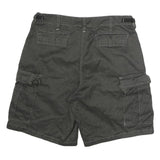 Mens Grey Cargo Shorts M W34 Polyester Casual Pockets Adjustable Waist