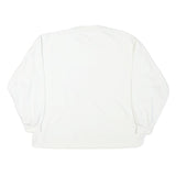 NAFNAF Mens White Pullover Crew Neck Sweatshirt L NNL Printed Cotton Blend