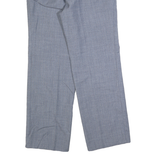 Relaxed Mens Blue Straight Trousers W32 L32 Smart Casual Zip Fastening