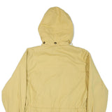 WOOLRICH Womens Yellow Hooded Button Jacket M Polyester Blend Outerwear Casual