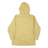WOOLRICH Womens Yellow Hooded Button Jacket M Polyester Blend Outerwear Casual