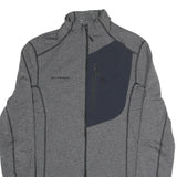 MAMMUT Womens Grey & Navy Zip Jacket S Polyester Blend Plain Activewear Outdoor