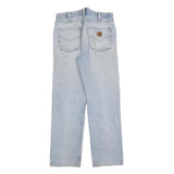 CARHARTT Mens Jeans Blue Regular Straight Denim Medium W32 L32 Workwear Zip
